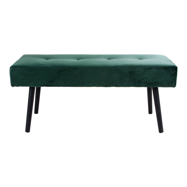 House Nordic Skiby bench in dark green velvet with black legs hn1206 2814267 large