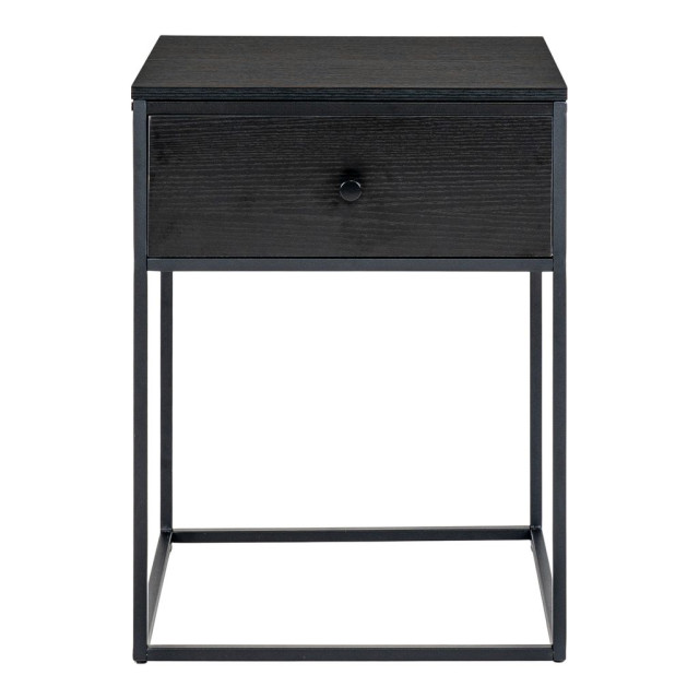 House Nordic Vita bedside table with 1 drawer bedside table with 1 drawer, black with black drawer 2810068 large
