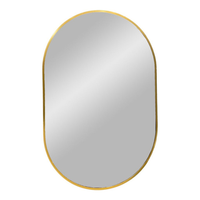 House Nordic Madrid mirror mirror with brass look frame 50x80 cm 2810081 large