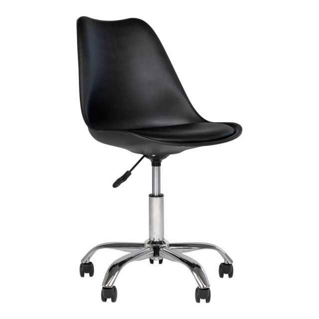 House Nordic Stavanger office chair office chair in black with chrome legs 2814038 large