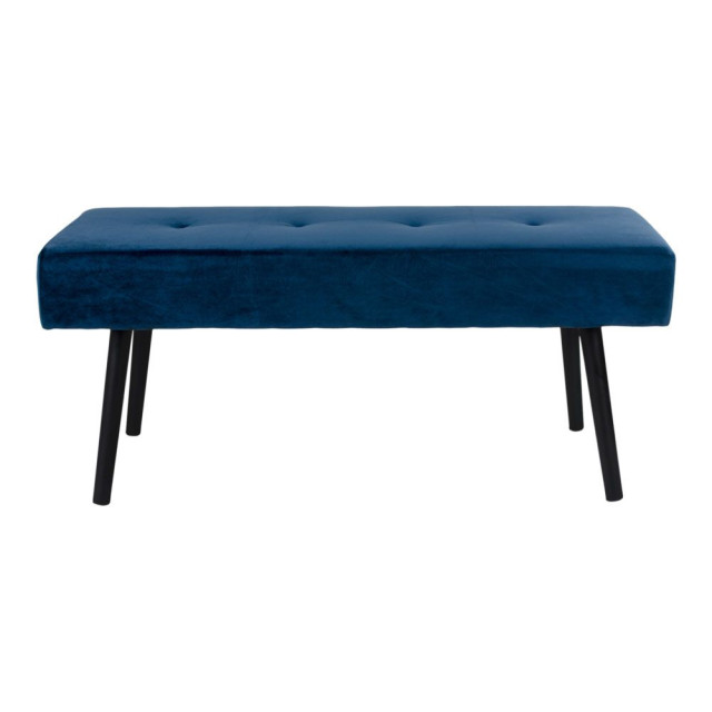 House Nordic Skiby bench in dark blue velvet with black legs hn1215 2814443 large