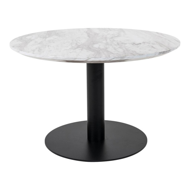 House Nordic Bolzano coffee table coffee table with top in marble look and black base Ã¸70x45cm 2814456 large