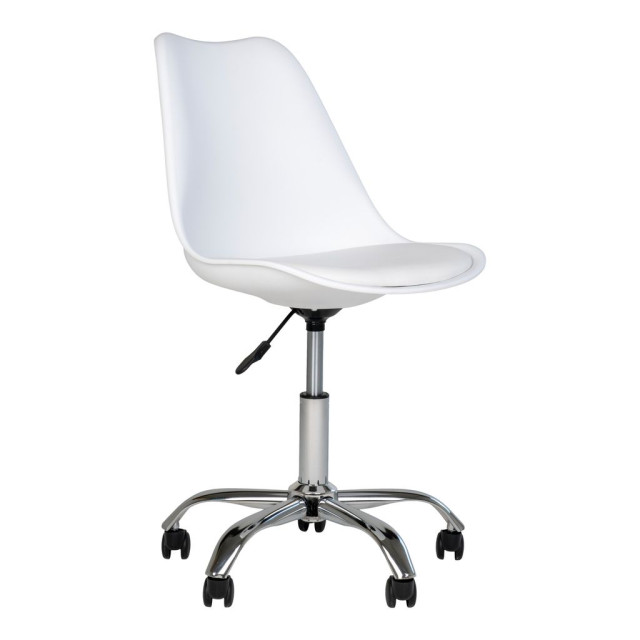 House Nordic Stavanger office chair office chair in white with chrome legs 2814446 large
