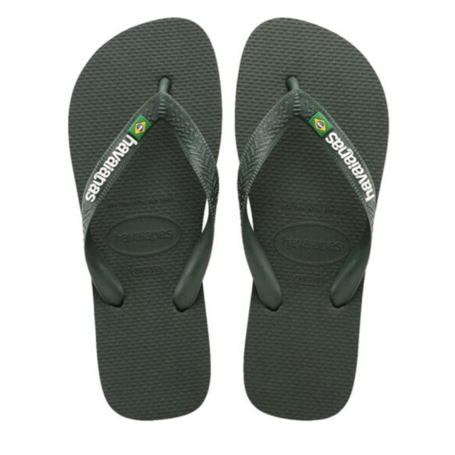 Havaianas Brasil logo | green/olive green teenslippers unisex 4110850.5983 large