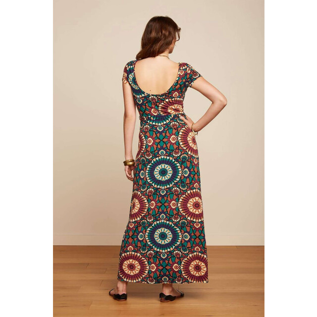 King Louie Sally maxi dress torini evening blue 08932-445 large