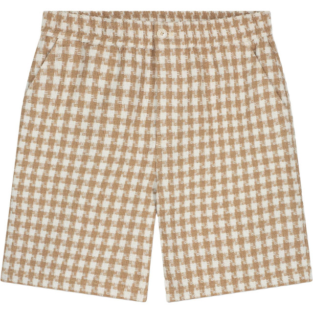 Law of the sea Zomerse geruite shorts voor heren 2224236-irish cream large