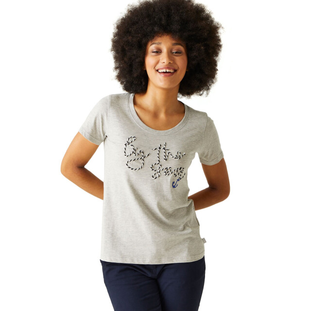 Regatta Dames filandra viii text marl t-shirt UTRG10200_cyberspacemarl large