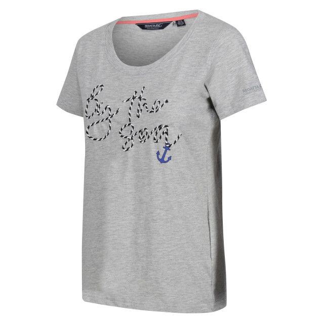 Regatta Dames filandra viii text marl t-shirt UTRG10200_cyberspacemarl large