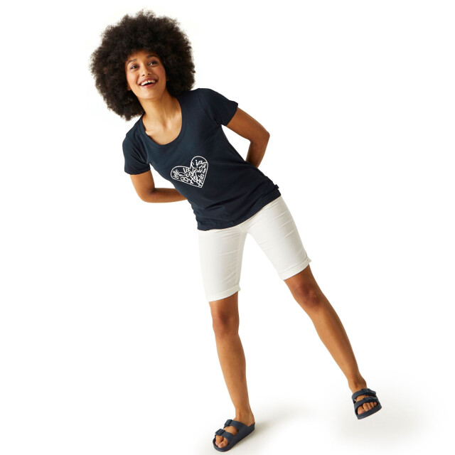 Regatta Dames filandra viii amore hart t-shirt UTRG10269_navy large