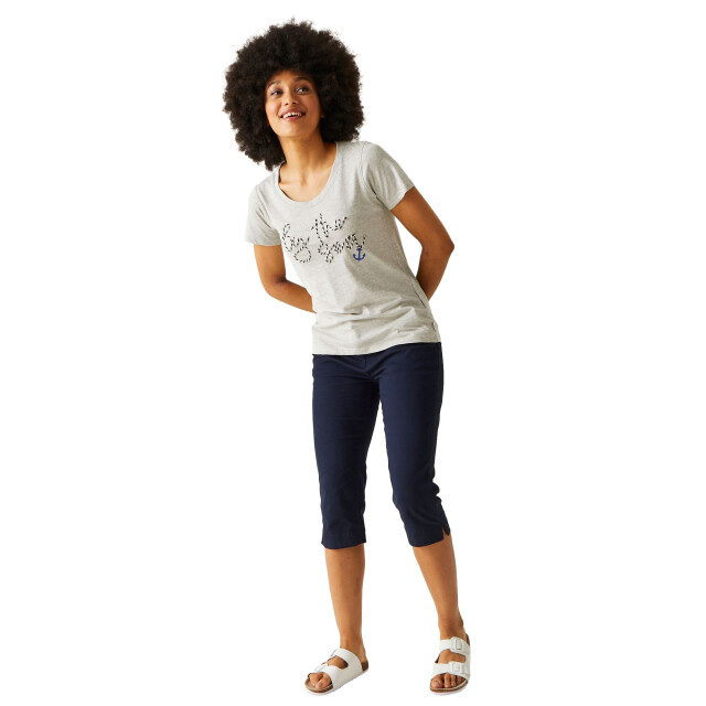 Regatta Dames filandra viii text marl t-shirt UTRG10200_cyberspacemarl large