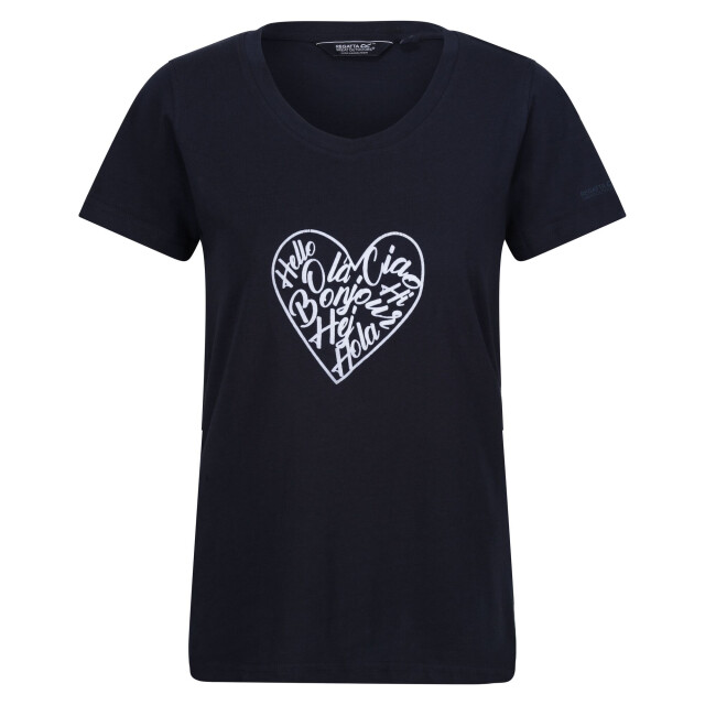 Regatta Dames filandra viii amore hart t-shirt UTRG10269_navy large