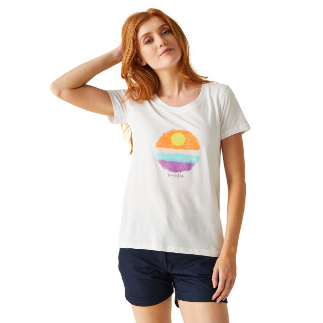 Regatta Dames filandra viii zon t-shirt UTRG10270_white large