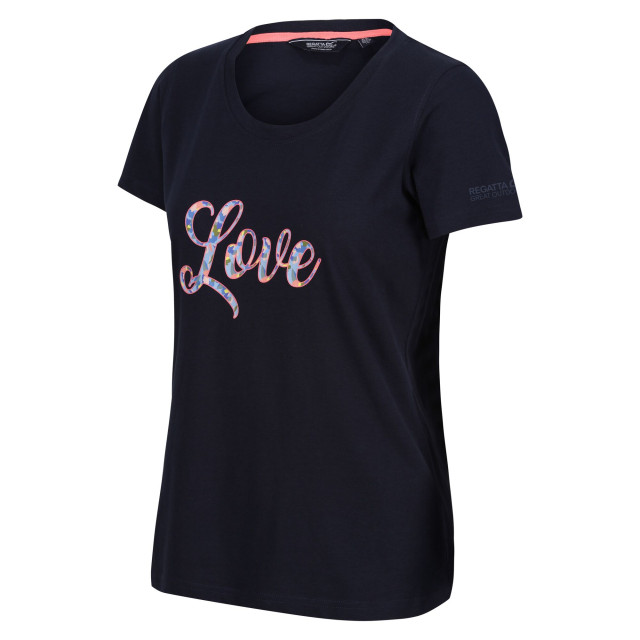 Regatta Dames filandra viii tekst t-shirt UTRG10271_navy large