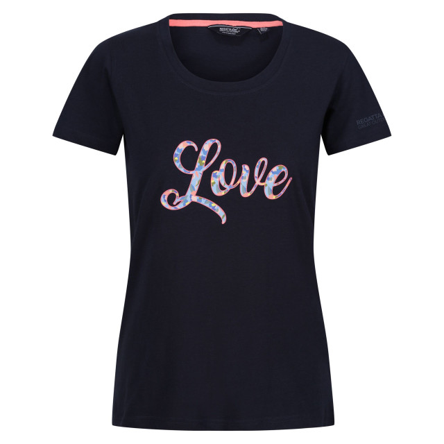 Regatta Dames filandra viii tekst t-shirt UTRG10271_navy large