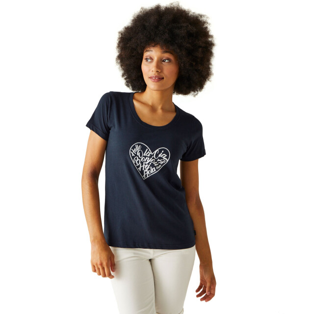 Regatta Dames filandra viii amore hart t-shirt UTRG10269_navy large