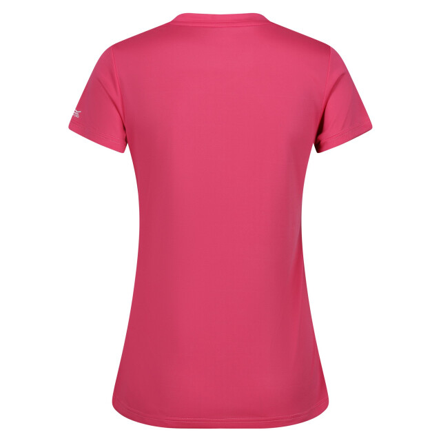 Regatta Dames fingal v hals t-shirt UTRG10272_flamingopink large