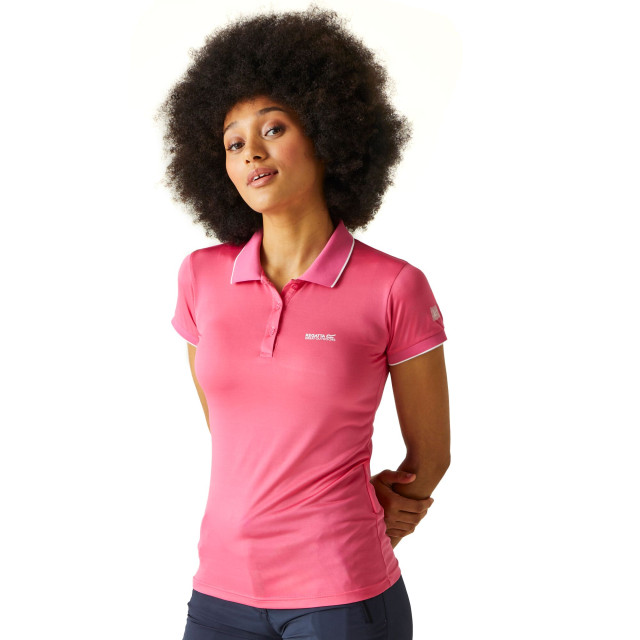 Regatta Dames remex ii marl active poloshirt UTRG10216_flamingopink large