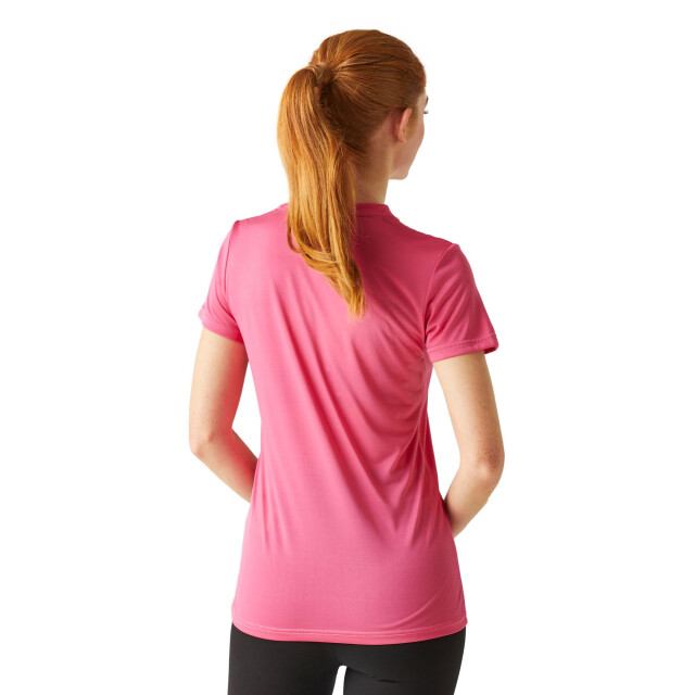 Regatta Dames fingal v hals t-shirt UTRG10272_flamingopink large