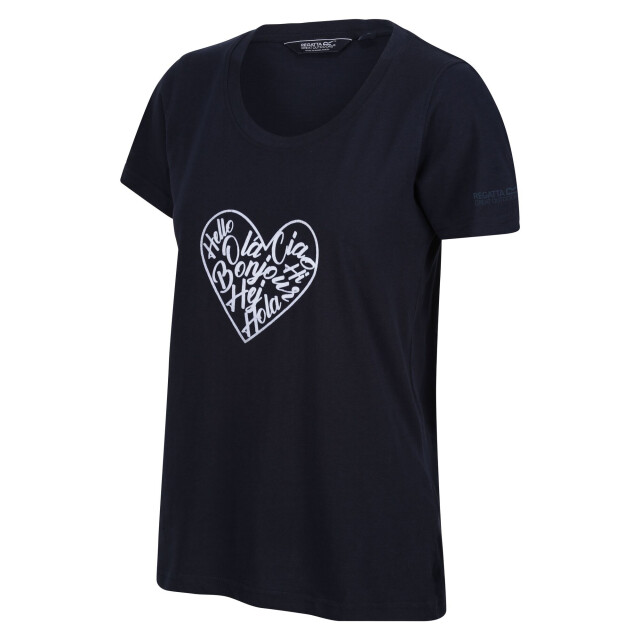 Regatta Dames filandra viii amore hart t-shirt UTRG10269_navy large