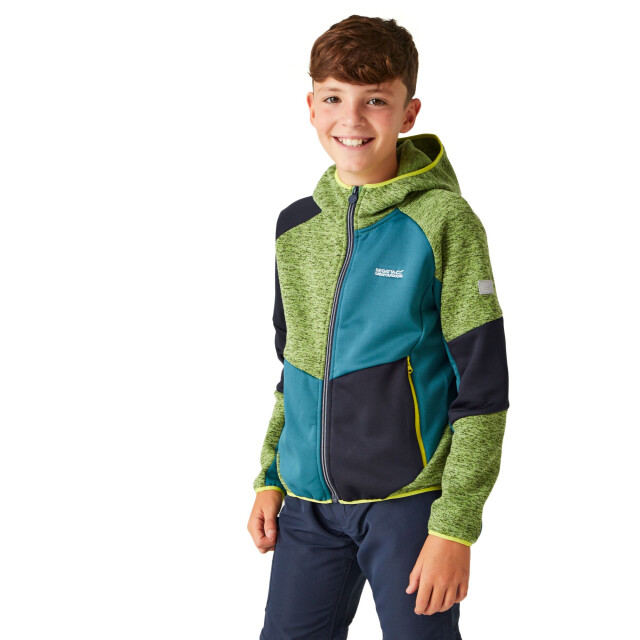 Regatta Kinder/kinder dissolver viii full zip fleecejack UTRG10505_piquantgreenmoroccanbluenavy large