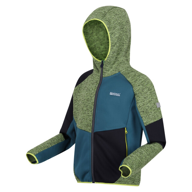 Regatta Kinder/kinder dissolver viii full zip fleecejack UTRG10505_piquantgreenmoroccanbluenavy large