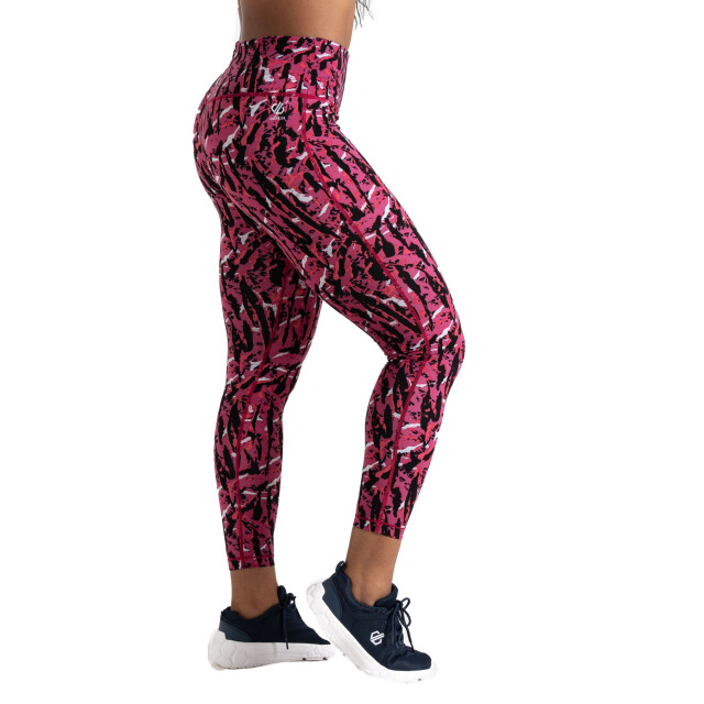 Regatta Dames influential zebraprint gym legging UTRG10518_neonpink large
