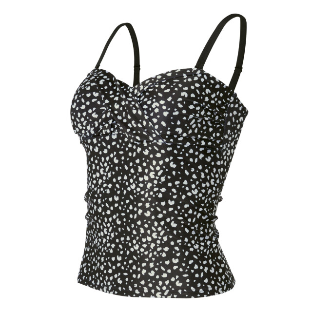 Regatta Dames aceana iii polka dot tankini top UTRG10530_blackwhite large