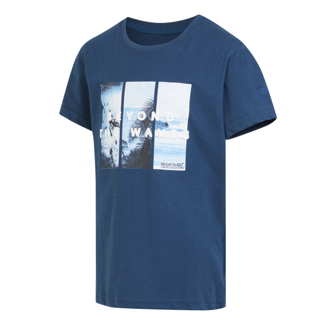 Regatta Kinderen/kinderen bosley vii seaside t-shirt UTRG10323_moonlightdenim large
