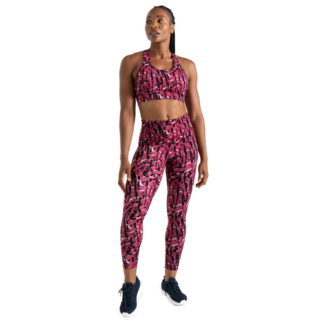 Regatta Dames influential zebraprint gym legging UTRG10518_neonpink large