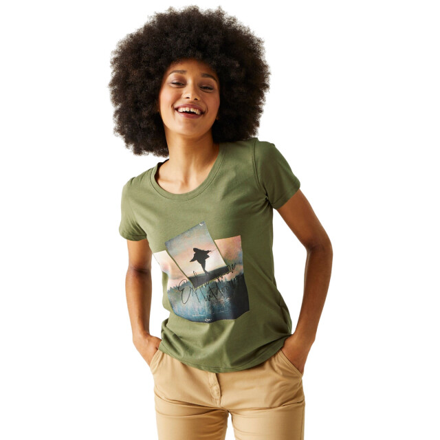 Regatta Dames filandra viii foto t-shirt UTRG10431_fourleafclover large