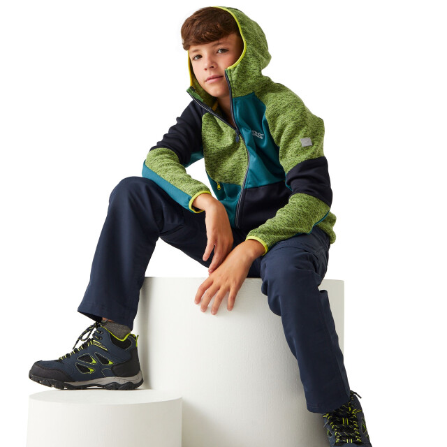 Regatta Kinder/kinder dissolver viii full zip fleecejack UTRG10505_piquantgreenmoroccanbluenavy large