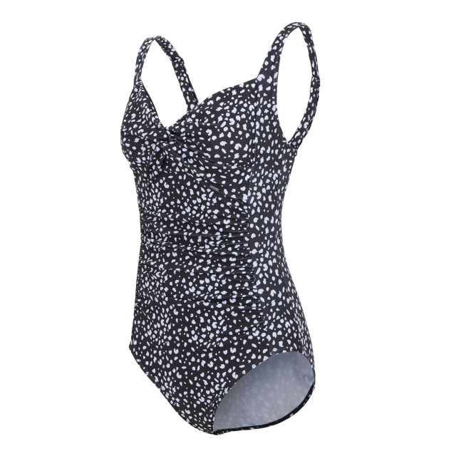 Regatta Dames sakari polka dot tummy control one piece zwempak UTRG10538_blackwhite large