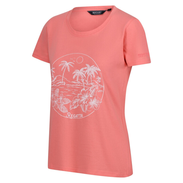 Regatta Dames filandra viii tropisch eiland t-shirt UTRG10488_shellpink large