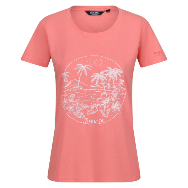 Regatta Dames filandra viii tropisch eiland t-shirt UTRG10488_shellpink large