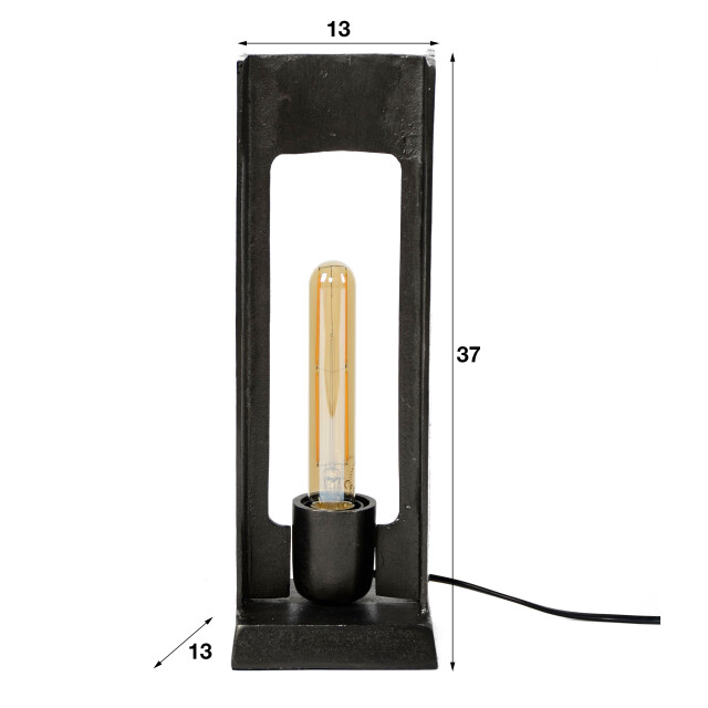 Hoyz Hoyz tafellamp h-profiel industriele lamp grijs/ 2061244 large
