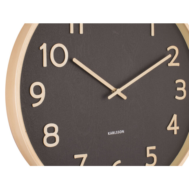 Karlsson wandklok pure wood grain - Ø40cm 2843827 large