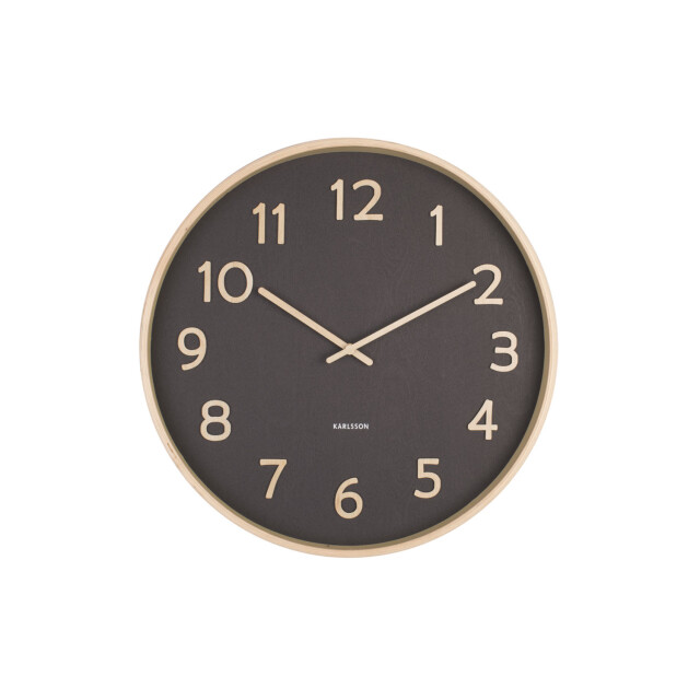 Karlsson wandklok pure wood grain - Ø40cm 2843827 large