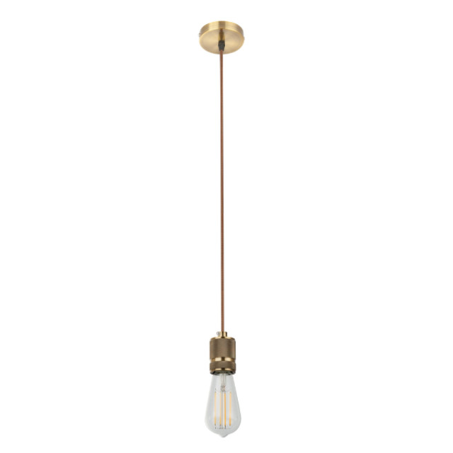 Globo Landelijke hanglamp oliver l:10cm e27 metaal brons 2600719 large