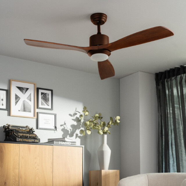 Ventiluxe Plafondventilator enzo met verlichting Ø132cm- 6 snelheden afstandsbediening forest 2881834 large
