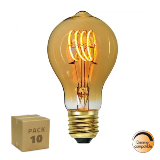 Highlight 10 pack vintage kristalglas filament lamp amber – dimbaar 2755573 large