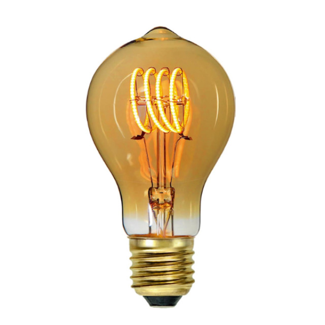 Highlight 10x gele dimbare led lamp gold krul spiraal 2601147 large
