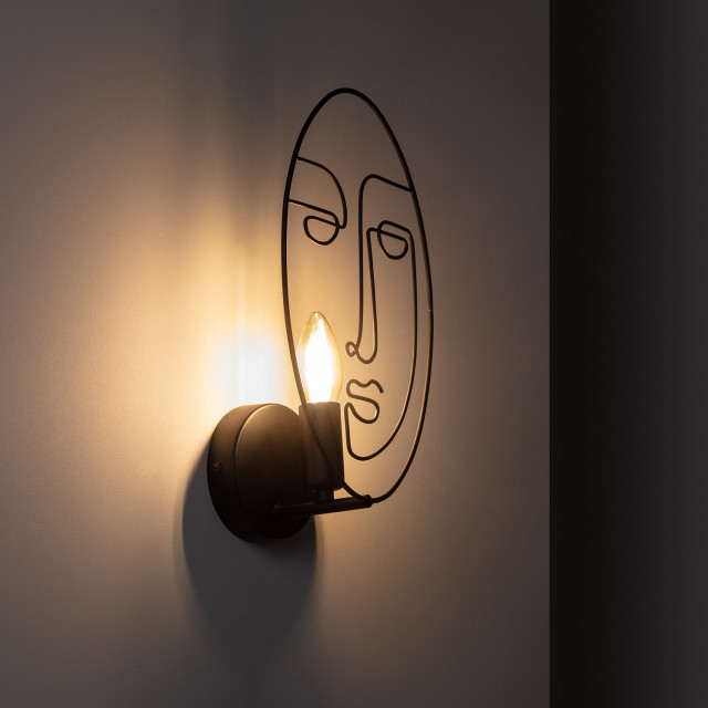 Bussandri Exclusive moderne wandlamp metaal modern e14 l:17cm voor binnen woonkamer eetkamer slaapkamer wandlampen - 2601042 large