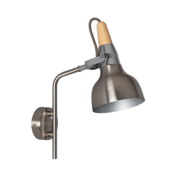Bussandri Exclusive wandlamp metaal - e14 l:27cm voor binnen woonkamer eetkamer slaapkamer wandlampen zilver 2601044 large