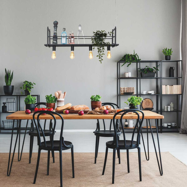 Bright Home Industriële hanglamp aurora zwart 4-lichts 2990267 large