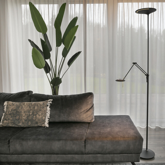 Bright Home Moderne vloerlamp vega zwart 2-lichts 2990415 large