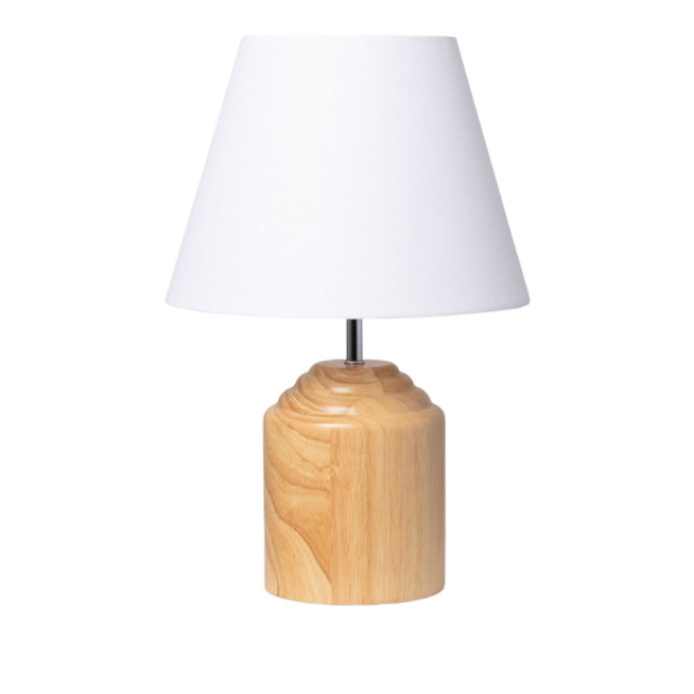 Bussandri Exclusive Mediterraans houten roberto e27 tafellamp - 2601053 large