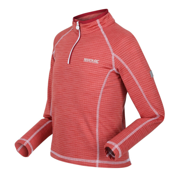 Regatta Kinderen/kinderen berley half zip top met lange mouwen UTRG4502_mineralred large