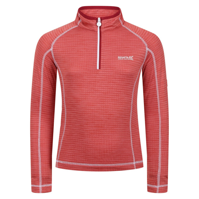 Regatta Kinderen/kinderen berley half zip top met lange mouwen UTRG4502_mineralred large
