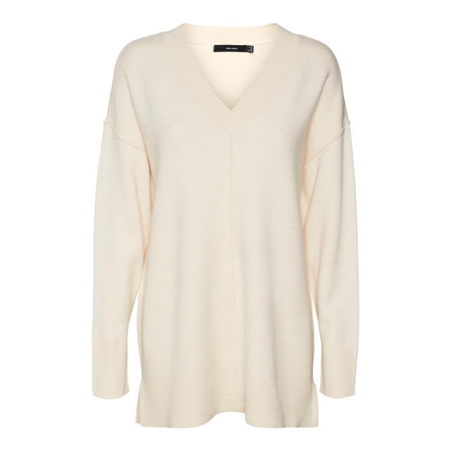 Vero Moda Vmgold link ls long v-neck pullover ecru 4219.03.0097 large