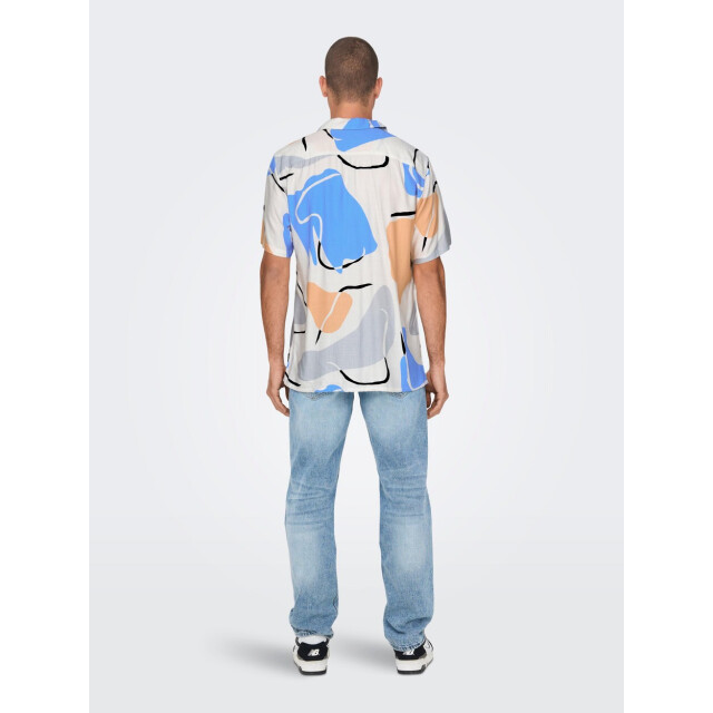 Only & Sons Onsdab reg abstract slub shirt dessin 5319.09.0015 large